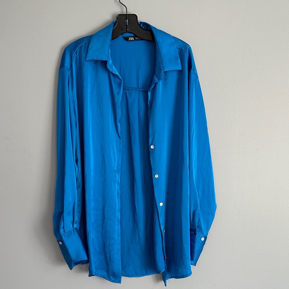 Zara Blue Button Down Shirt